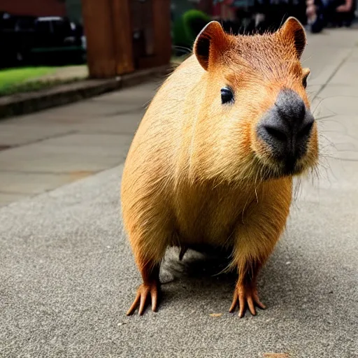 Prompt: a capybara with a suit