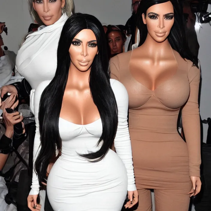 Image similar to Kim Kardashian, A life like blow up doll of Kim Kardashian, blow up doll, detailed product photo