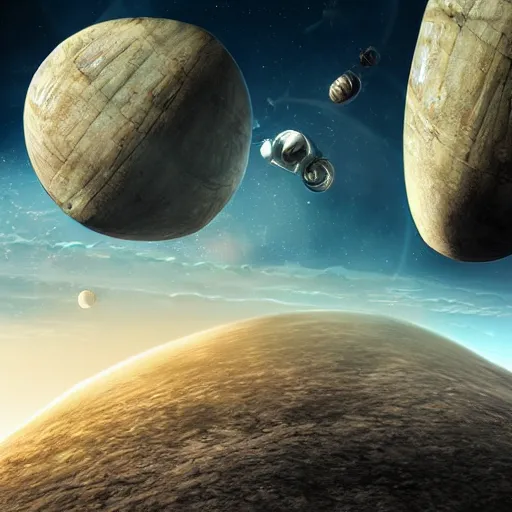 Image similar to scifi spaceship landing on a candy planet, hyperrealistic, ultra realistic, realistic, highly detailed, epic, HD quality, 8k resolution