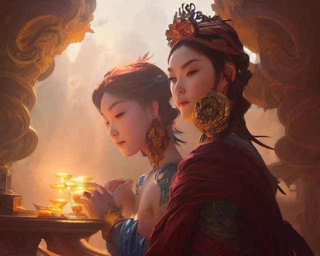 Prompt: photography of hou china, deep focus, d & d, fantasy, intricate, elegant, highly detailed, digital painting, artstation, concept art, matte, sharp focus, illustration, hearthstone, art by artgerm and greg rutkowski and alphonse mucha