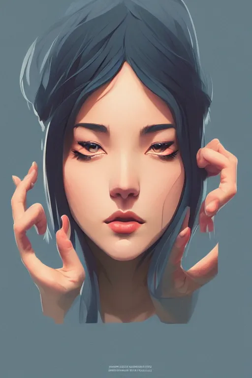 Image similar to strong hand, smooth face, centered, solid bacgkround, median photoshop filter cutout vector behance, hd by artgerm, jesper ejsing, by rhads, makoto shinkai and lois van baarle, ilya kuvshinov, rossdraws, illustration, art by ilya kuvshinov and gustav klimt