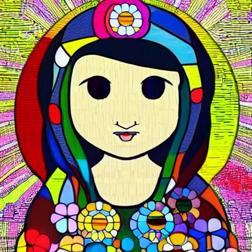 Prompt: mona lisa in the style of takashi murakami, in the style of takashi murakami, in the style of takashi murakami, in the style of takashi murakami, in the style of takashi murakami
