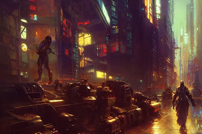 Image similar to cyberpunk, painting by gaston bussiere, craig mullins, j. c. leyendecker, greg rutkowski