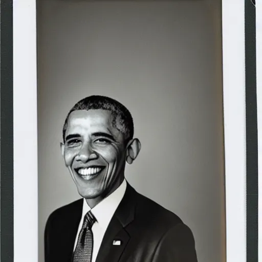 Image similar to Polaroid picture of Barack Obama