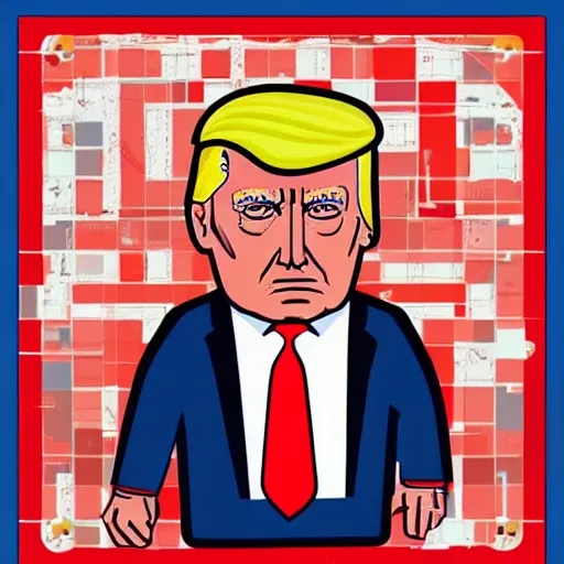 Prompt: isometric view of donald trump