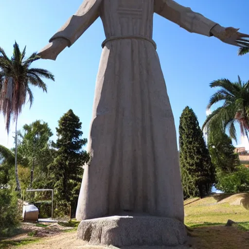 Image similar to giant concrete statue of Christ