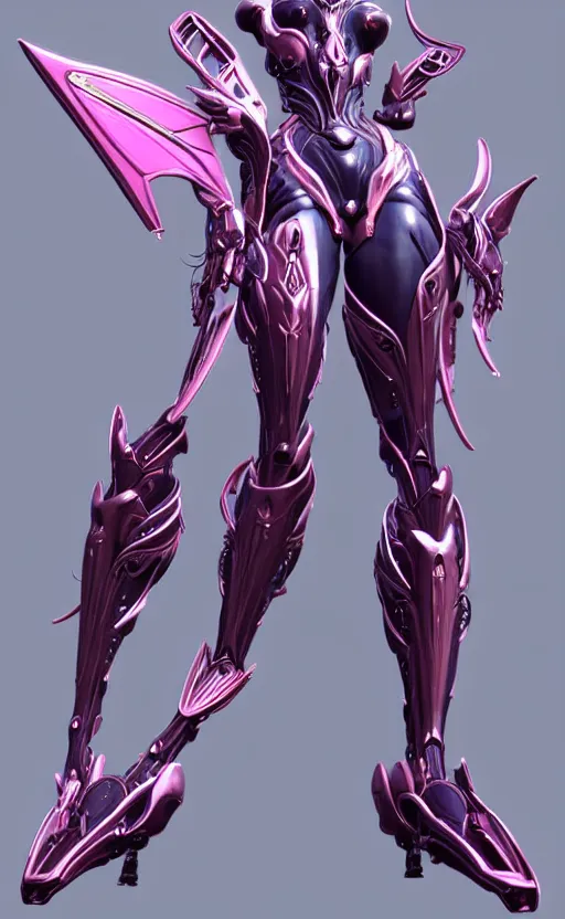 Image similar to extremely detailed goddess shot, front shot, low shot, of a beautiful saryn warframe, that's a giant beautiful stunning anthropomorphic robot female dragon with metal cat ears, standing elegantly on a mountain, detailed sharp robot dragon claws, robot dragon feet, streamlined pink armor, thick smooth warframe thighs, long elegant tail, detailed warframe fanart, destiny fanart, high quality digital art, giantess art, furry art, 3D realistic, warframe art, Destiny art, furaffinity, DeviantArt, artstation, 8k HD, octane render