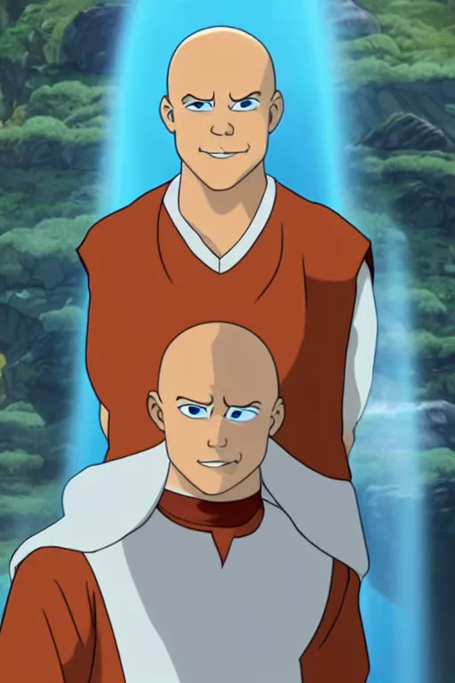 Image similar to mr clean as the avatar, avatar the last airbender