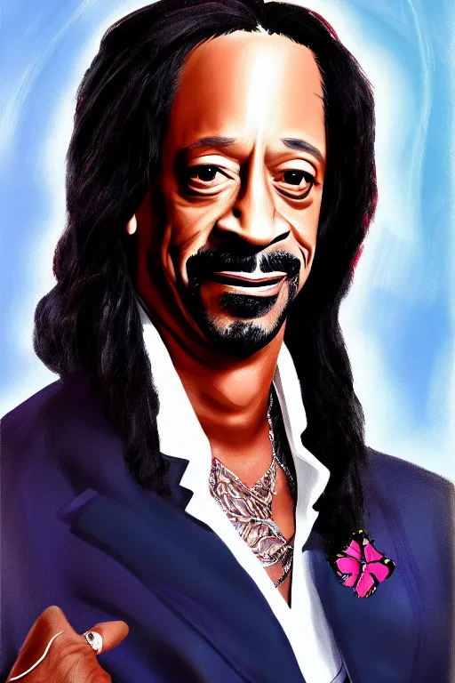 Image similar to full length portrait of katt williams, digital painting, trending on artstation, concept art, sharp focus, illustration, art by aficionados and leonard and suli beli