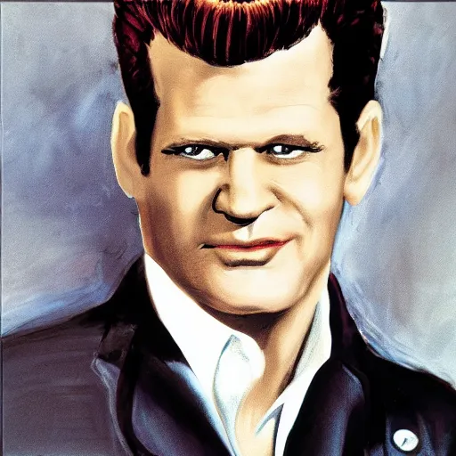 Image similar to chris isaak portrait by tex avery, album cover, detailed