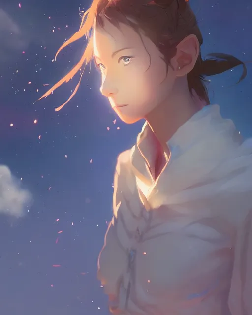 Image similar to a girl dressed as the earth, full shot, atmospheric lighting, detailed face, by makoto shinkai, stanley artgerm lau, wlop, rossdraws