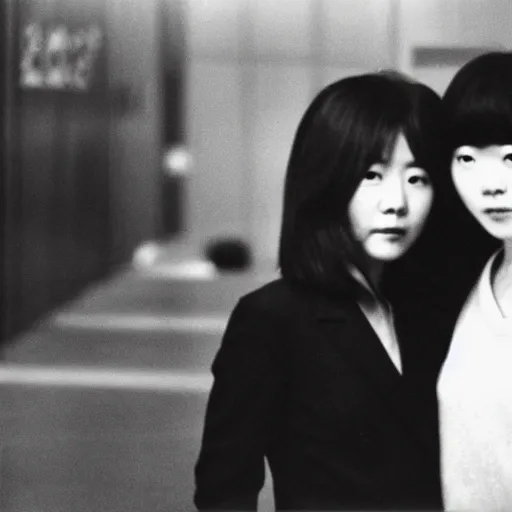 Prompt: archive of the actress Choi Eun-Hee and director Shin Sang-ok, Reuters, 35mm film, film grain, mysterious exterior, underexposed