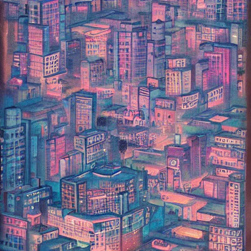 Image similar to a city by aya takano