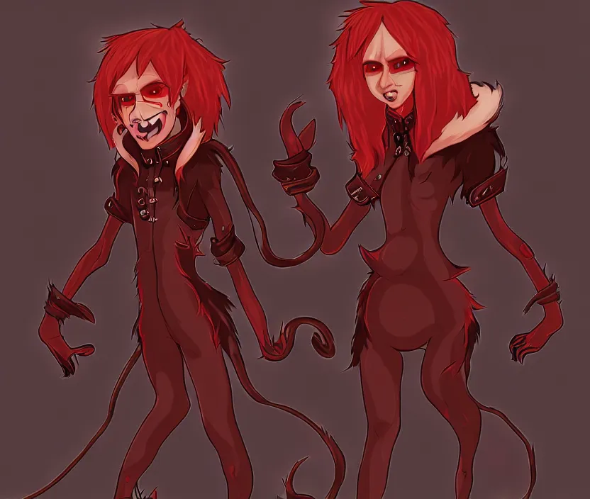 Image similar to furry - male - red - black - weasel - necromancer - fursona uhd ue 5 visual novel pc game expressions