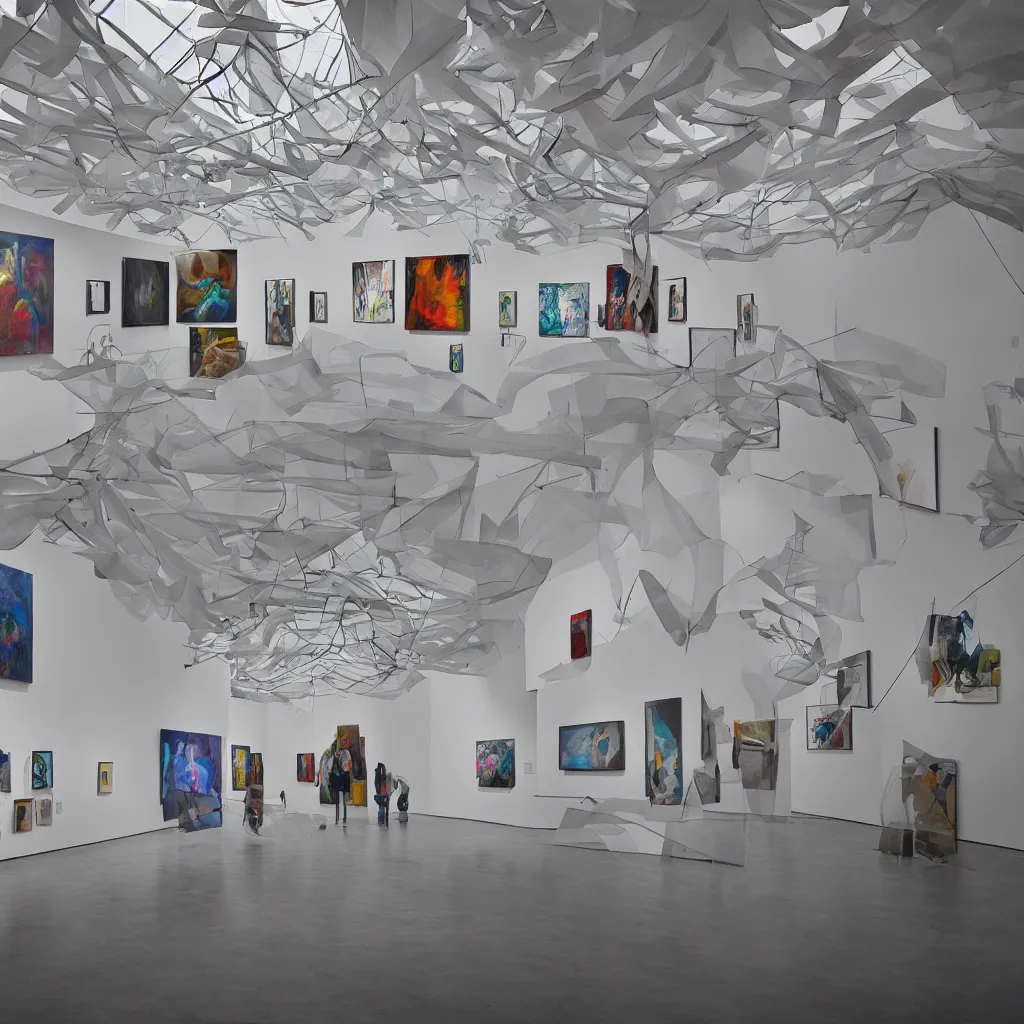 a modern art gallery hall, award winning photography | Stable Diffusion ...