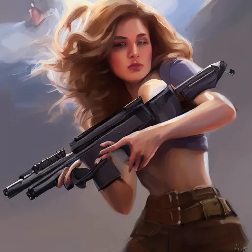 Prompt: lock and load, artstation, Vladimir Volegov