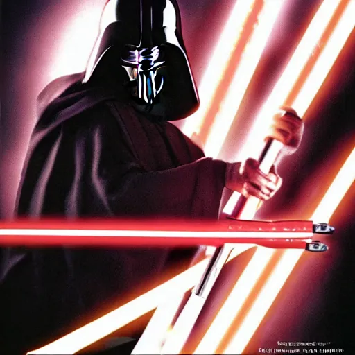 Image similar to Darth Revan encircled by lightsabers