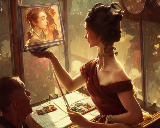 Prompt: photography of norman rockwell, deep focus, d & d, fantasy, intricate, elegant, highly detailed, digital painting, artstation, concept art, matte, sharp focus, illustration, hearthstone, art by artgerm and greg rutkowski and alphonse mucha