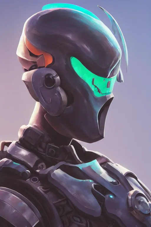 Image similar to epic mask helmet robot ninja portrait stylized as fornite style game design fanart by concept artist gervasio canda, behance hd by jesper ejsing, by rhads, makoto shinkai and lois van baarle, ilya kuvshinov, rossdraws global illumination radiating a glowing aura global illumination ray tracing hdr render in unreal engine 5