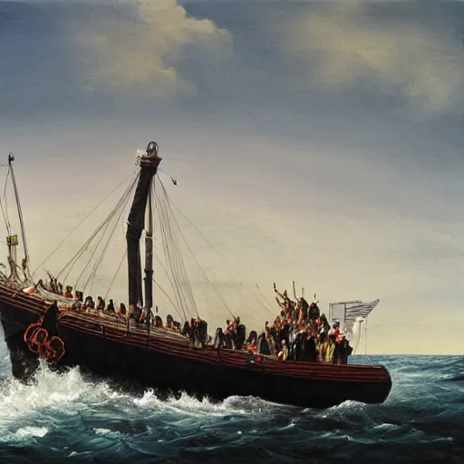 Prompt: the final whaling trip, oil on canvas, highly detailed, masterpiece