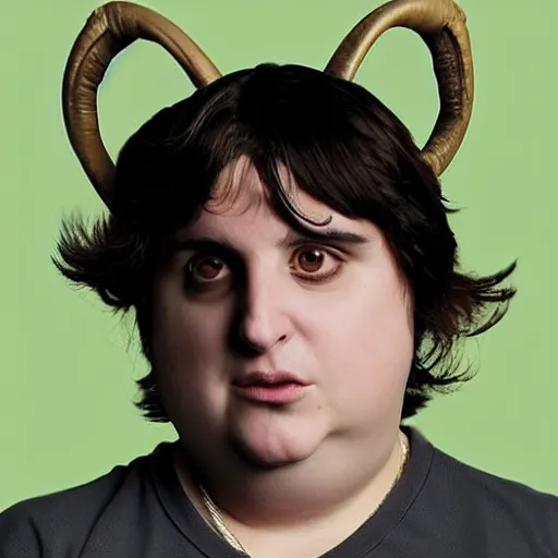 Image similar to andy milonakis as a goat, goat body, human head, anthropomorphic, 4 k, photorealistc, high details