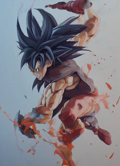 Image similar to semi reallistic gouache gesture painting, by yoshitaka amano, by Ruan Jia, by Conrad roset, by dofus online artists, detailed anime 3d render of gesture painting of Crono as a super Saiyan, young Crono blond, Crono, Dragon Quest, Crono, goku, portrait, cgsociety, artstation, rococo mechanical, Digital reality, sf5 ink style, dieselpunk atmosphere, gesture drawn