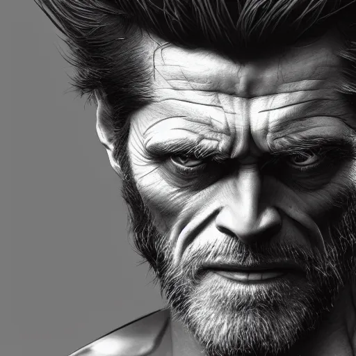 Prompt: Willem Dafoe is Wolverine, hyperdetailed, artstation, cgsociety, 8k