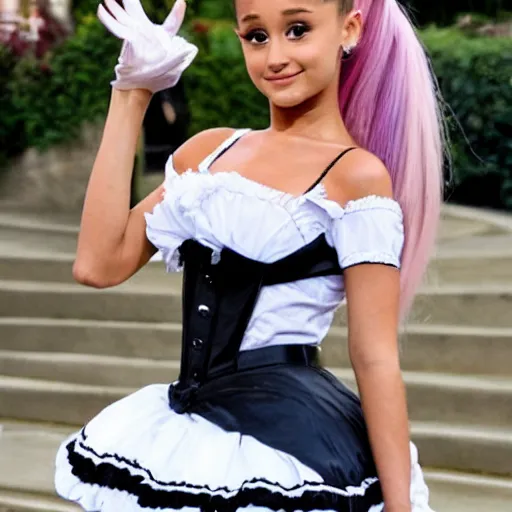 Image similar to ariana grande as a french maid