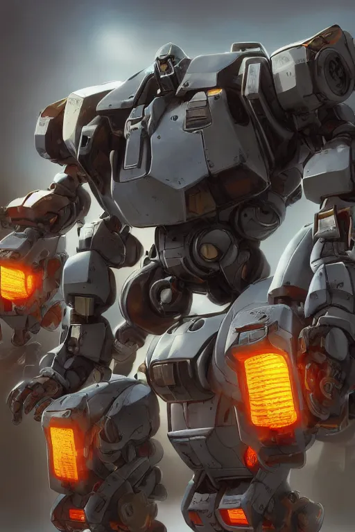 Image similar to mechwarrior 5 : mercenaries mech rockman cyborg robot boss tank engine octane render, 4 k, hd 2 0 2 2 3 d cgi rtx hdr style chrome reflexion glowing global fanart artstation by jesper ejsing, by rhads, makoto shinkai borderlands and by feng zhu rossdraws digital cinematic pixar and disney unreal