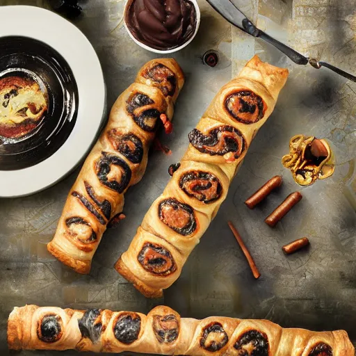 Image similar to ceaseless watcher, turn your gaze upon this wretched greggs sausage roll, warhammer 4 0 k, photograph