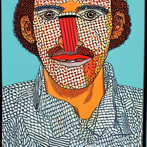 Image similar to self portrait by howard arkley