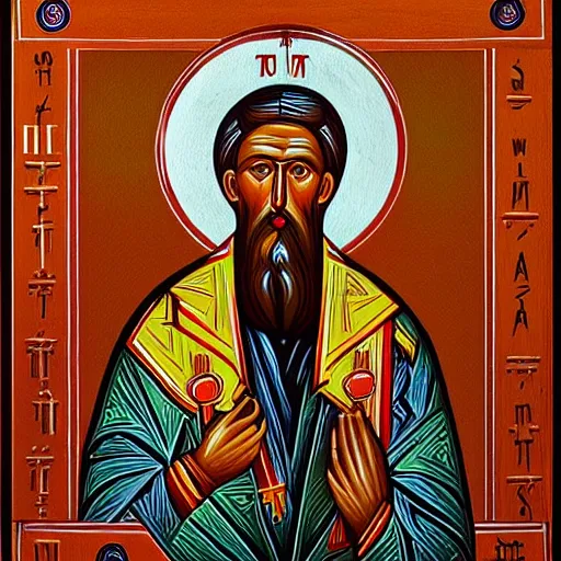 Image similar to an orthodox icon of john mcafee