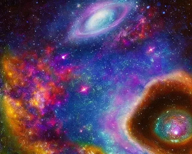 Image similar to Space is filled with the wonder of dreams. The image of a lost galaxy on a planet with a lot of beauty. The galaxy has touched my soul and brought me peace.