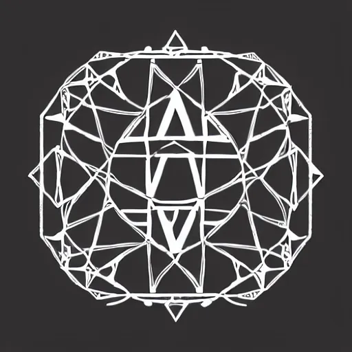 Image similar to a cute logo of a prompt randomizer app, trendy, symmetrical, vector art