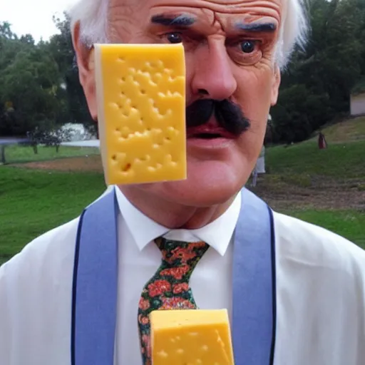 Image similar to cheese john cleese made out of cheese as a cheese