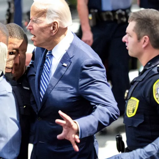 Image similar to joe biden being arrested by capitol police