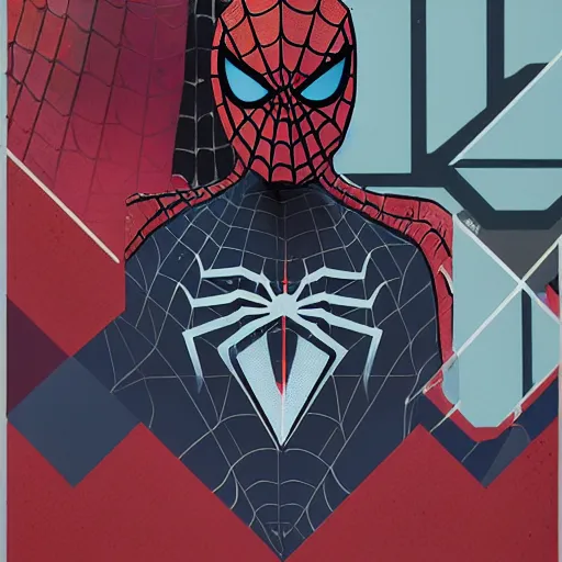 Image similar to Spiderman profile picture by Sachin Teng, asymmetrical, Organic Painting , Matte Painting, geometric shapes, hard edges, graffiti, street art:2 by Sachin Teng:4