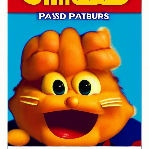 Image similar to Garfield's photo on the videogame box art for phasmophobia