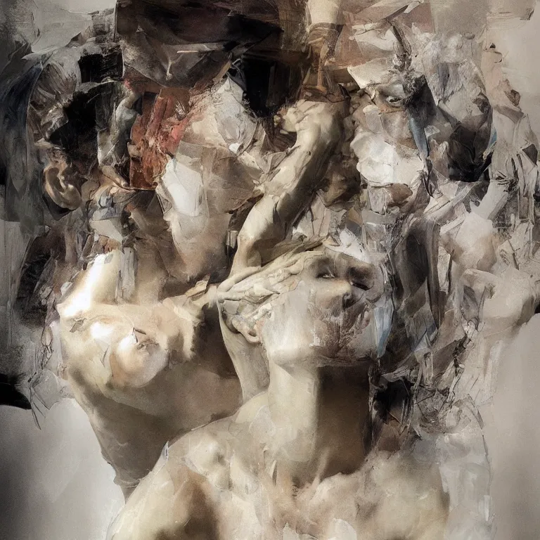 Prompt: angel watching mirrorl, 3 d render, jenny saville, surrealism, greg rutkowski