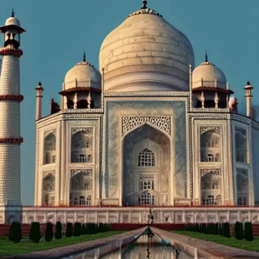 Image similar to the taj mahal made ot of cheese, 8k photorealism, extremly detailed, trending on artstation