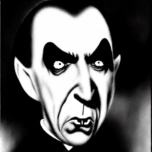 Image similar to a hyper realistic photo of Bela Lugosi in the style of Tim burton
