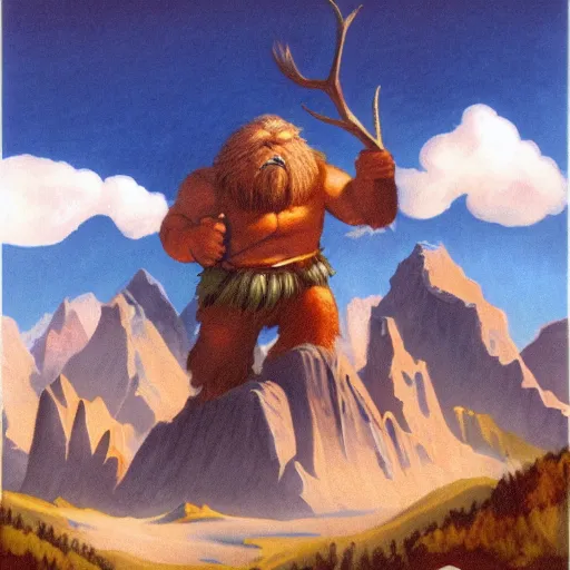 Prompt: mountain giant