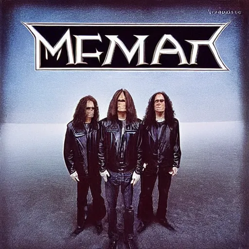 Image similar to megadeth album cover, band name,