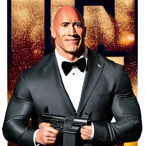 Image similar to dwayne the glock johnson