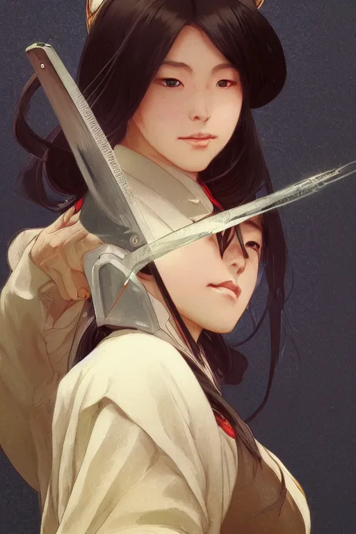 Prompt: high fantasy science-fiction character portrait of Minami Hamabe in Japanese school uniform, highly detailed, digital painting, artstation, upper body, concept art, smooth, sharp focus, illustration, art by artgerm and greg rutkowski and alphonse mucha