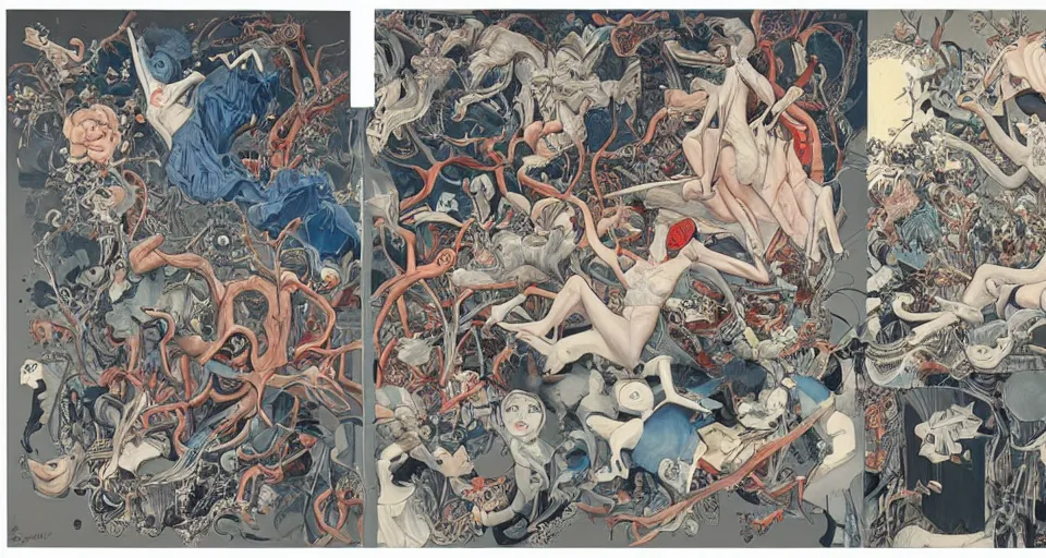 Image similar to the two complementary forces that make up all aspects and phenomena of life, by James Jean