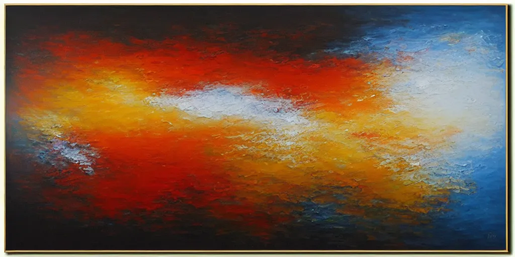 Prompt: contemporary abstract oil painting, modern fine art