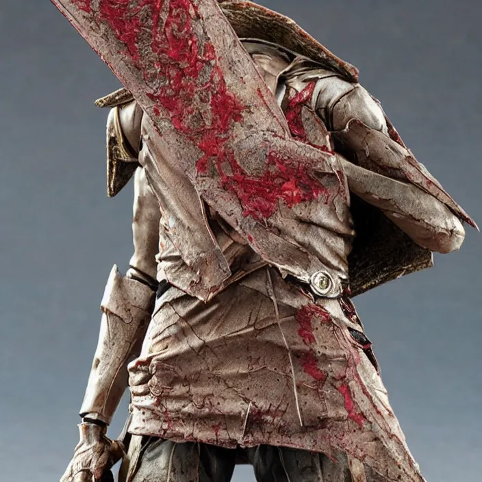 Prompt: a hot toys figure of pyramid head ( from silent hill ), figurine, detailed product photo