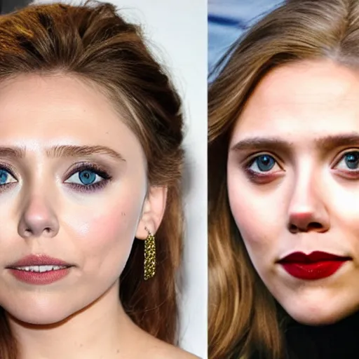 Image similar to elizabeth olsen mixed with scarlett johansson