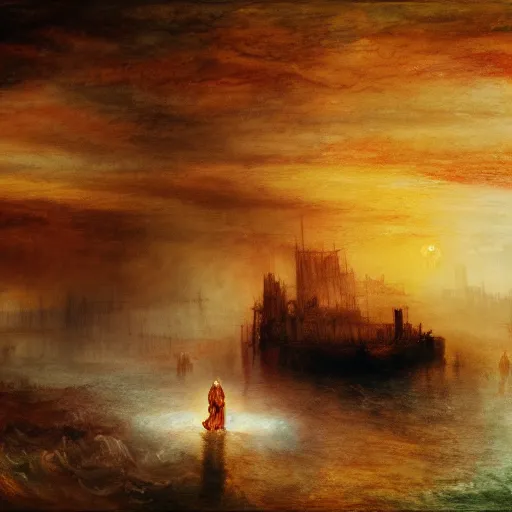 Image similar to apostle of anger, watercolor, dynamic lighting, cinematic, establishing shot, extremely high detail, shining, photo realistic, cinematic lighting, intricate line drawings, J. M. W. Turner, 8k resolution